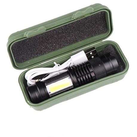 USB Rechargeable Mini Torch with Zoom Function / Stock from 6 Pcs