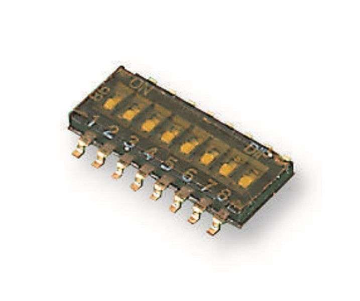 Multicomp Pro (MCDHN-08F-T-V) DIP / SIP Switch, SPST, 24 VDC, 25 mA