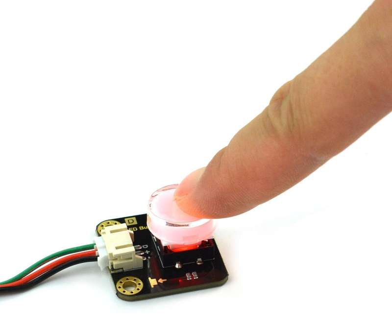 DFRobot (DFR0785-R) LED Button, Gravity, Red, Arduino Board