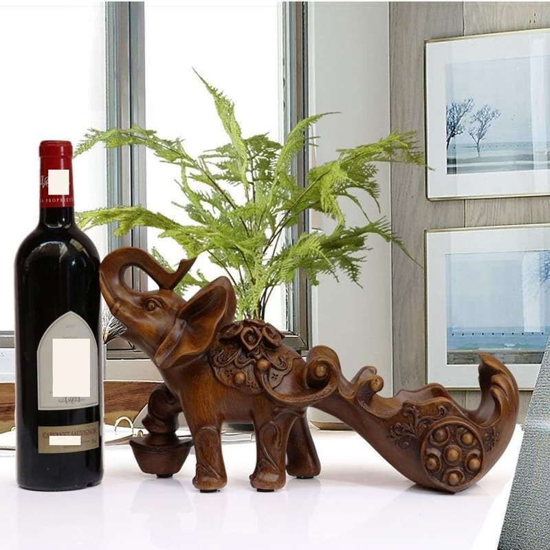 Elephant Wine Rack Resin