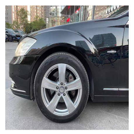 Mercedes Benz Wheel Caps - Set of 4 Black and Silver
