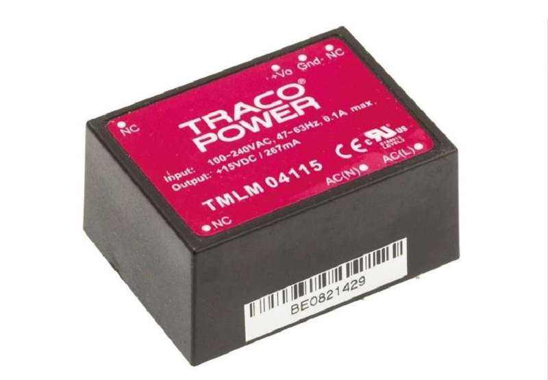 Traco Power (TMLM 04115) AC/DC PCB Mount Power Supply, 4 W, 15 V, 267 mA