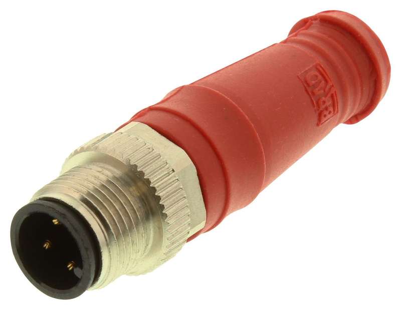 Molex (120076-8034) Sensor Connector, M12, Male, 4 Positions, Solder Pin