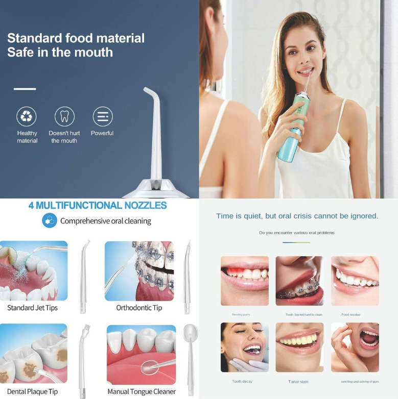 4 in 1 Electric Teeth Flusher - White