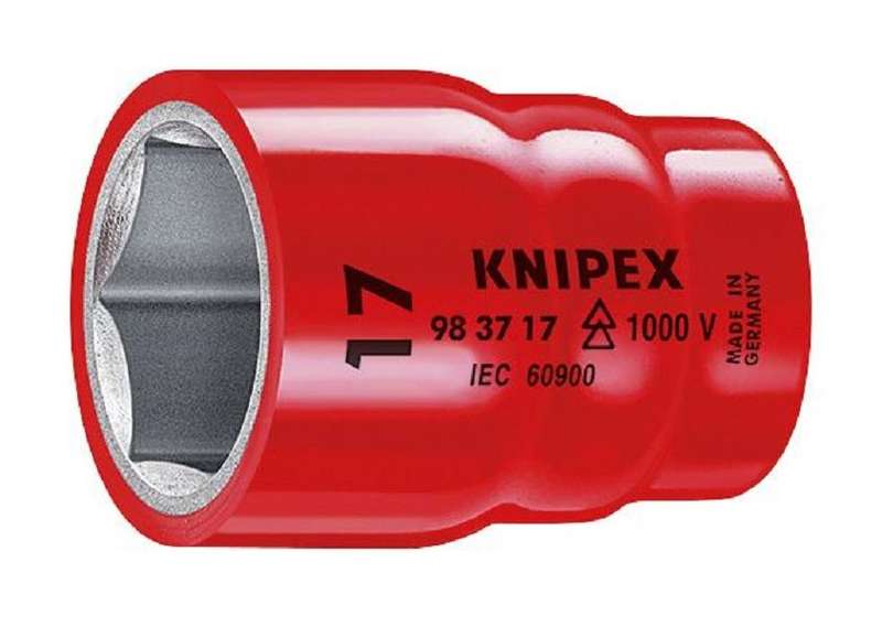 Knipex (98 37 13) Socket, Hexagon, 0.375" Drive, 13 x 45 mm
