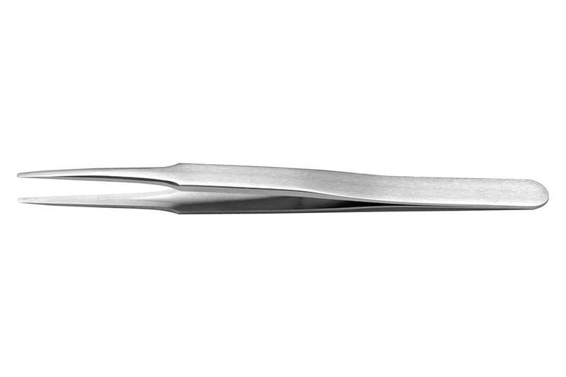 Ideal-Tek (2A.S.0) Tweezer, Precision, Straight, Round, Stainless Steel