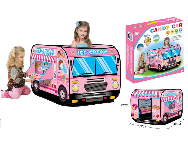 Ice Cream Truck Pop up Play Tent for Kids with 50 Balls