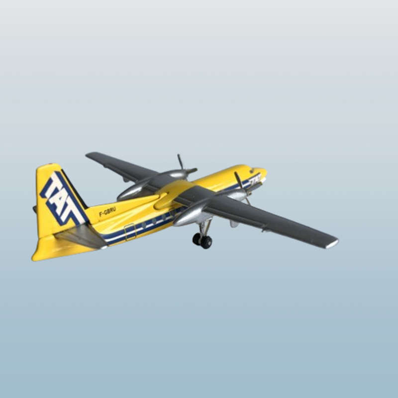 1:400 Scale, TAT European Airlines,Fokker F-27, Diecast Alloy Display Model