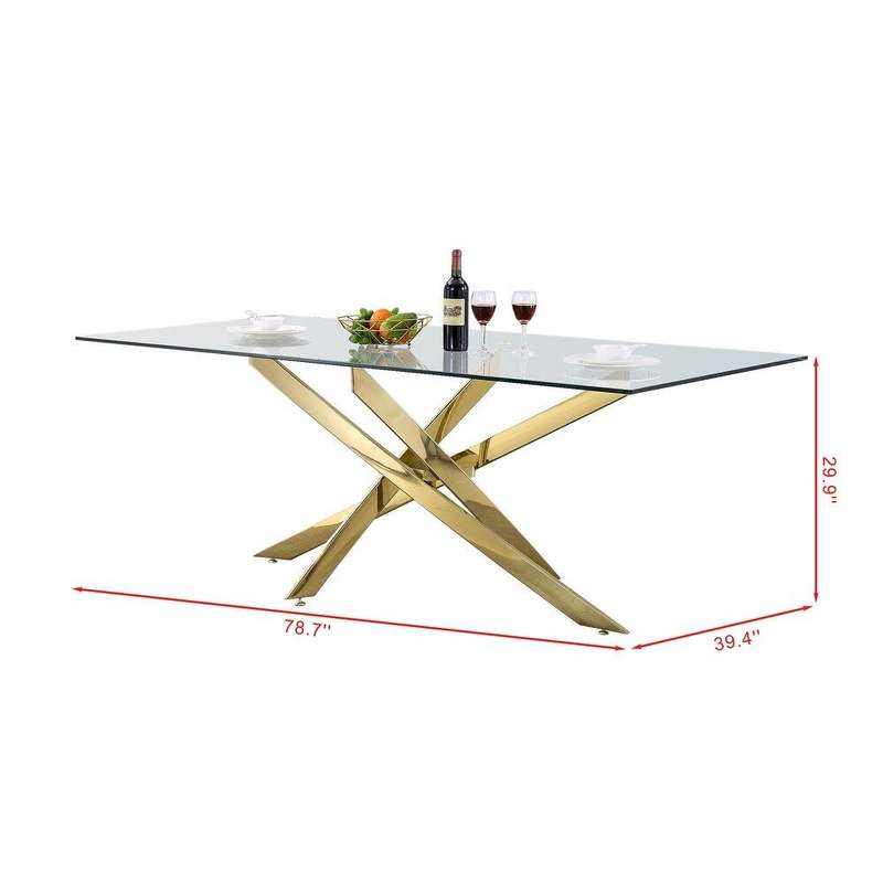 Glass Top Dining Table