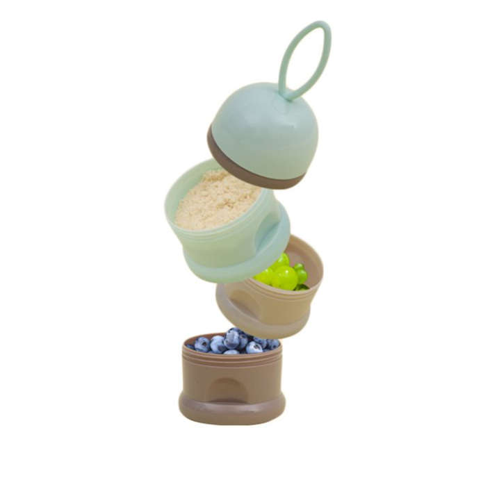 3 Layers portable baby milk powder formula dispenser storage case box