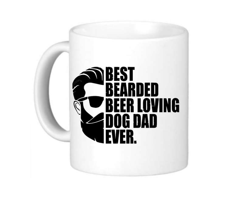 Best Bearded Beer-Loving Dog Dad Ever Coffee Mug - Funny Gift for Dog Dads