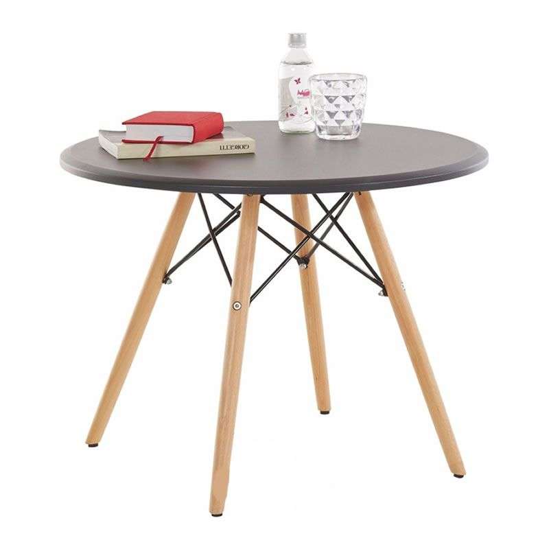 Dining Tables - Round Wooden - Grey Colour