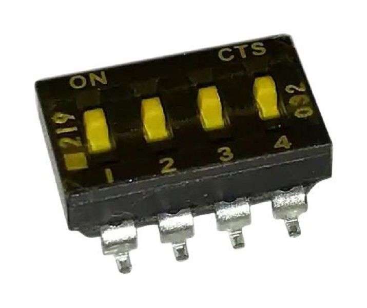 Cts (219-4MSTR) DIP / SIP Switch, SPST, 50 V, 100 mA