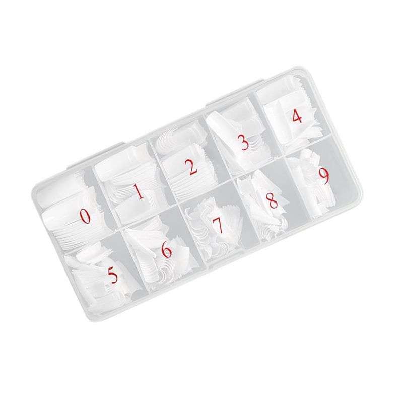 500 Piece Lady French Acrylic Style Artificial False Nails - Transparent