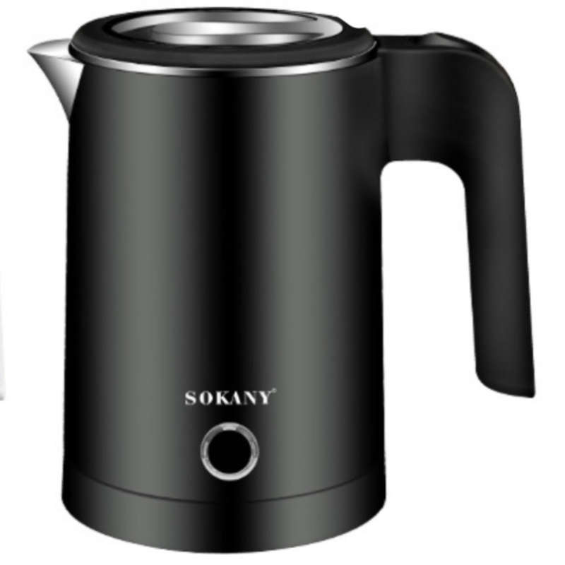 Sokany-Mini Stainless Steel 500ml Power Saving Kettle - Black