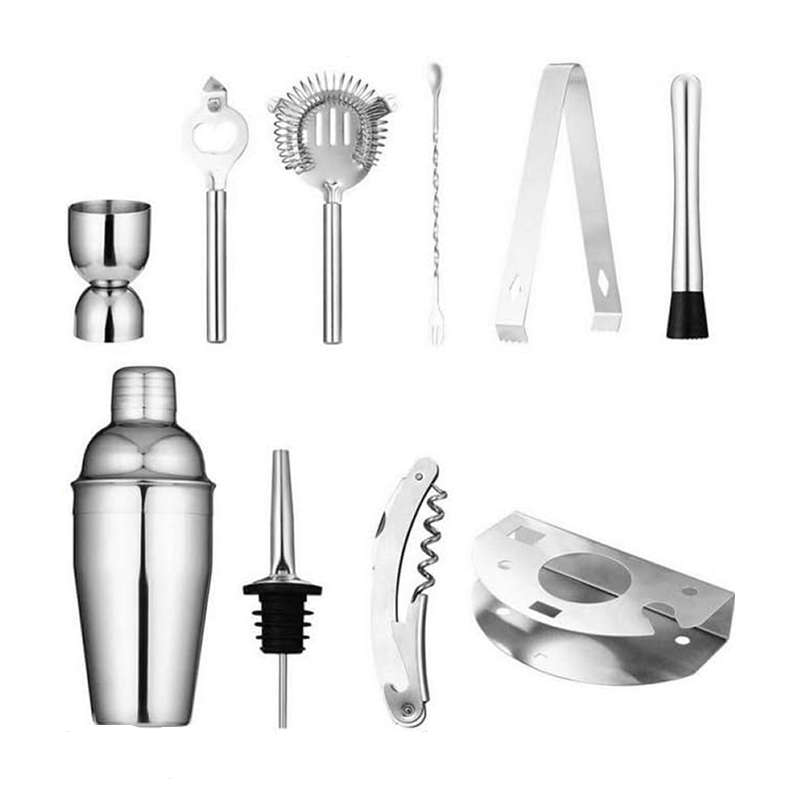 12 Peice Stainless Steel Cocktail Kit with Stand- 12BXG