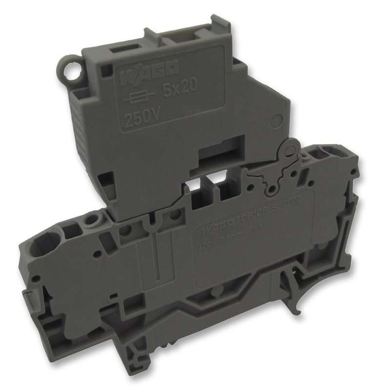 Wago (2002-1611) Fused Terminal Block, Disconnect, 2 Ways, 22AWG to 12AWG