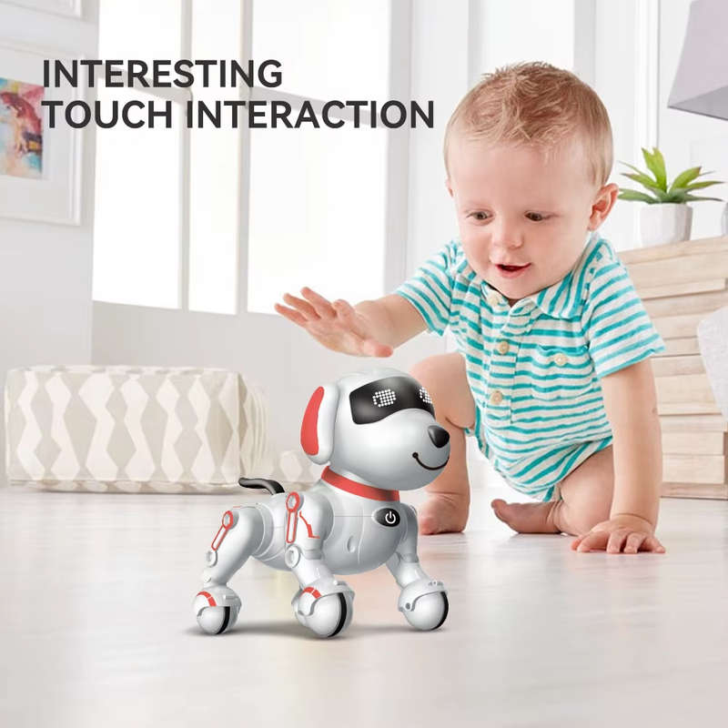 Interactive Robot Dog Toy for Children Red/Blue