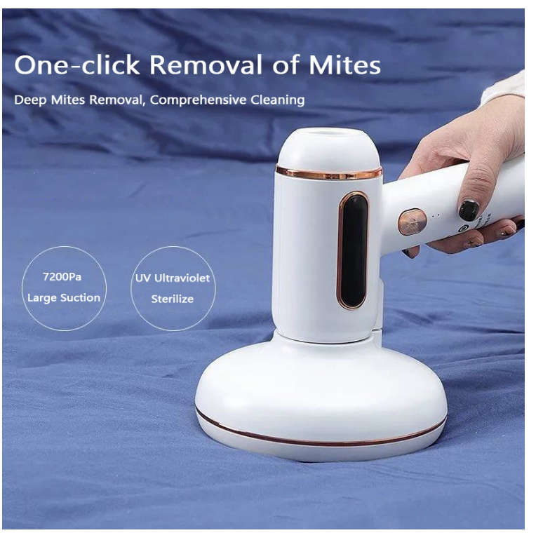Handheld Dust Mite Vacuum Cleaner UV Sterilization Vacuum - White