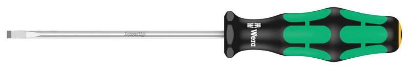 Wera (8015) Screwdriver, Slotted, 100 mm Blade, 3.5 mm Tip, 181 mm Overall
