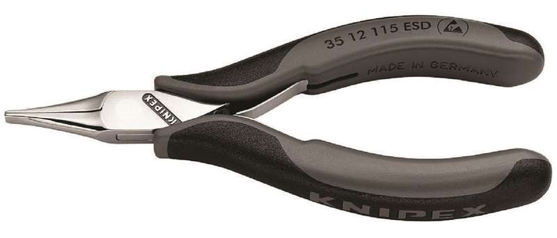 Knipex (35 12 115 ESD) Electronics Pliers ESD 15mm Flat Wide Jawed