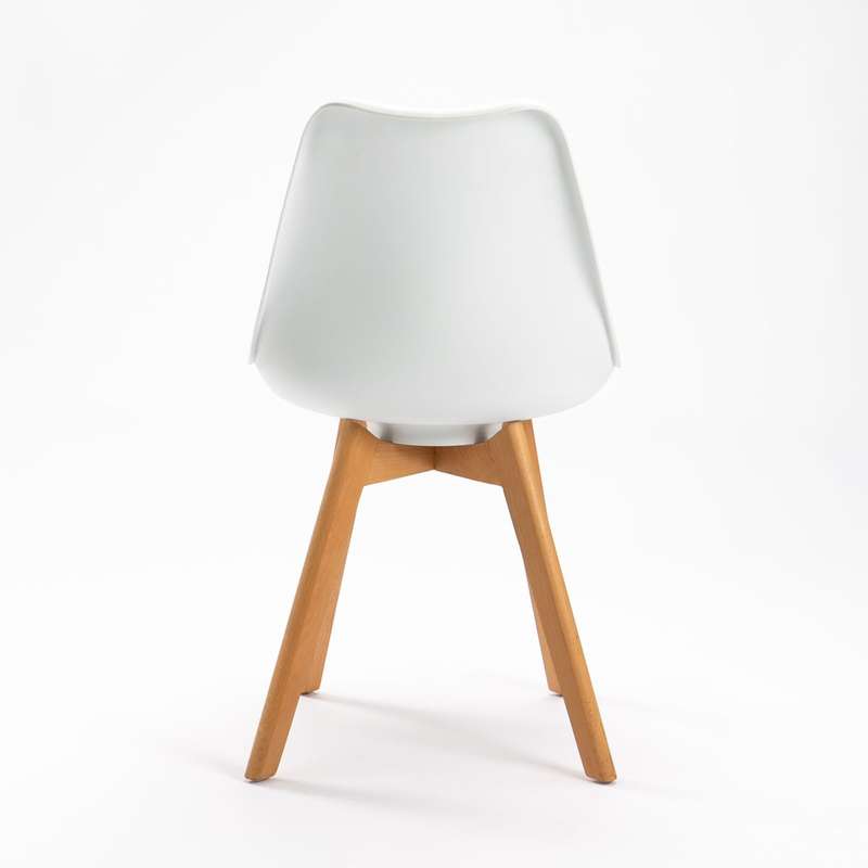 Emily Wooden Leg Dining Chair - White