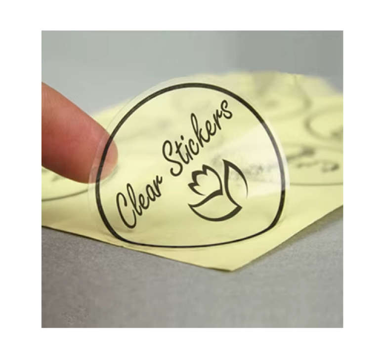 Thank You Clear Stickers - 200 Pack Vinyl Stickers - Transparent