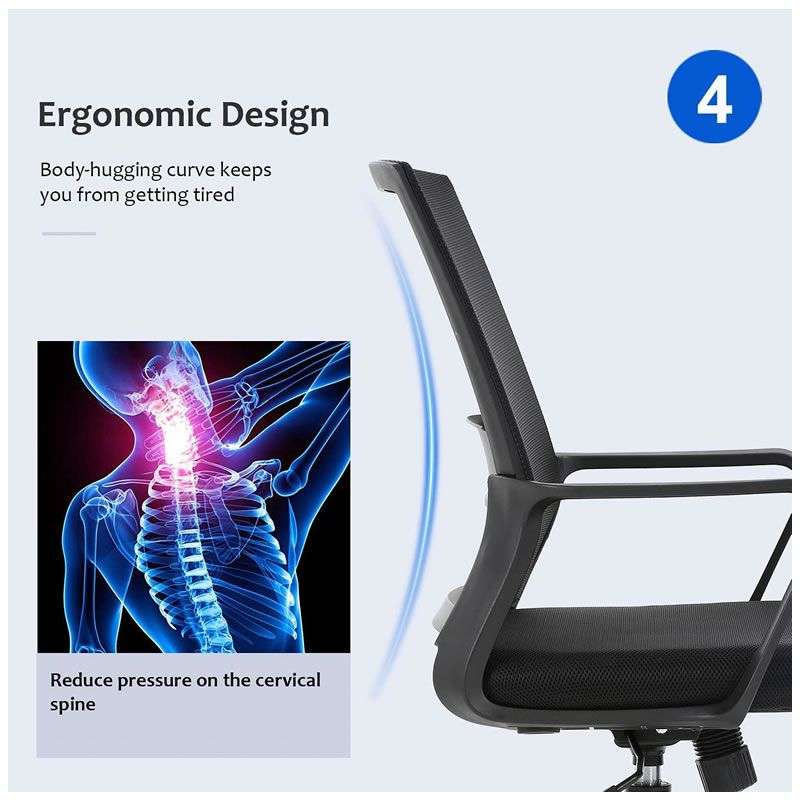 Ergonomic Mid-Back Mesh Computer Desk Chair