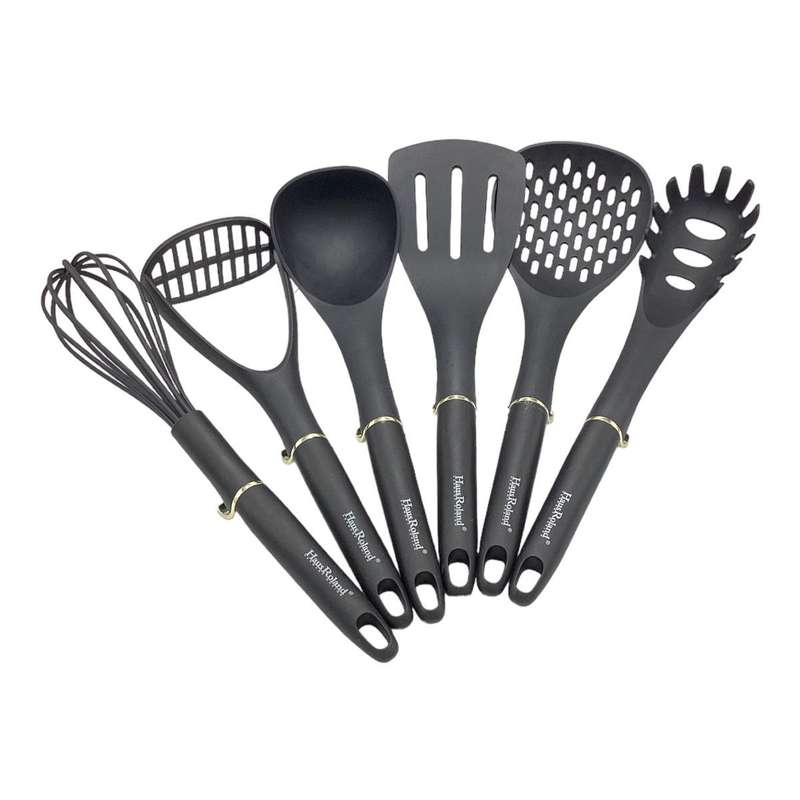 Gold 7 Kitchen Utensil Set - Black