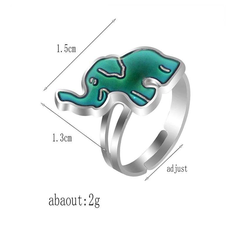 8 Pieces Adjustable Size Color Changing Ring Set Mood Ring For Women Girls