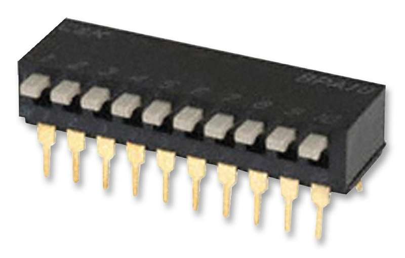 C&K Components (BPA10B) DIP / SIP Switch, SPST, 25 VDC, 25 mA