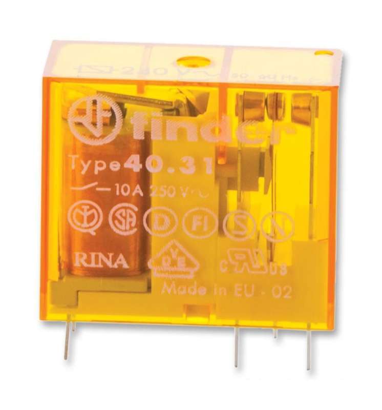 Finder (40.31.8.024.0000) General Purpose Relay, Power, SPDT, 24 VAC, 10 A