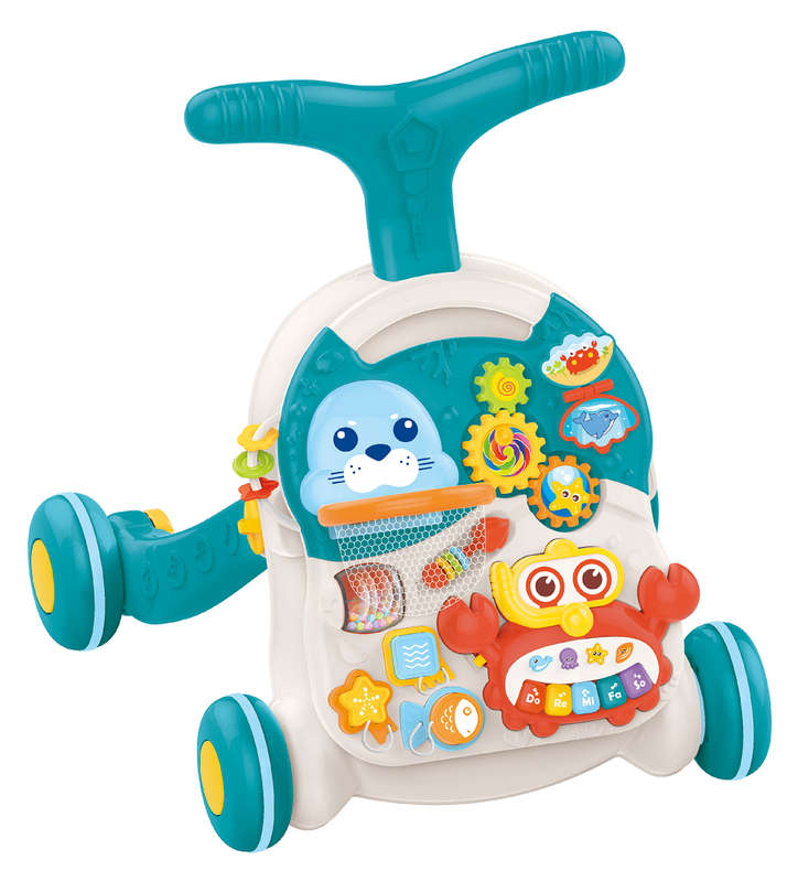 Jack Brown 2 in 1 Baby Baby Music Walker and Active Table - Red - Blue