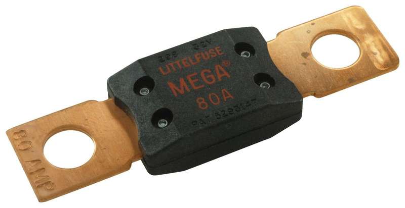 Littelfuse 0298080.ZXEH Fuse, Automotive, Bolt Down, Time Delay, 80 A