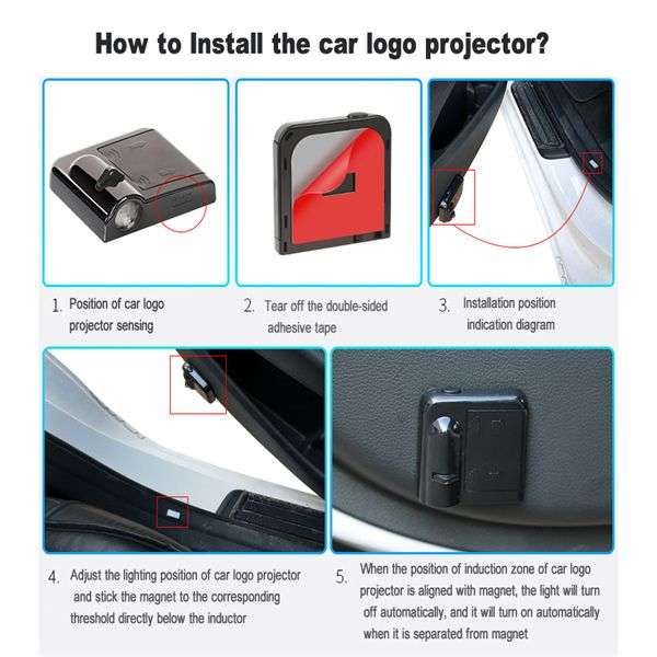 Audi Logo Door Light For Vehicle LED Projector