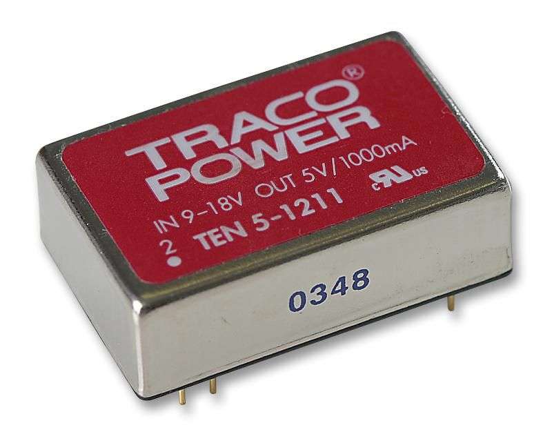 Traco Power (TEN 5-1211) Isolated Through , Hole DC/DC Converter, 5V, 1A