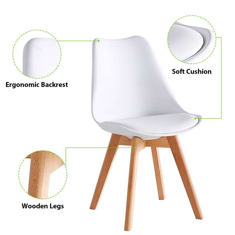 Dining Chair Set of 2 padded seat
