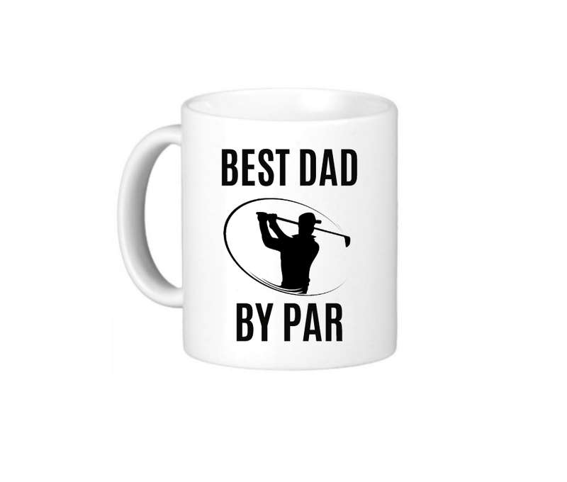 Best Dad By Par Coffee Mug - Father`s Day Gift Golfing Dad Coffee Mug - Single Coffee Mug