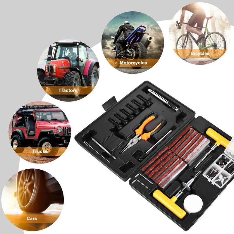 100 Pieces Tyre Repair Puncture Fix Kit