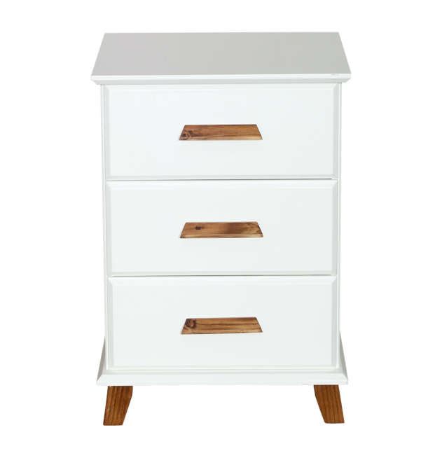 Pedestal- 3 Drawers -White