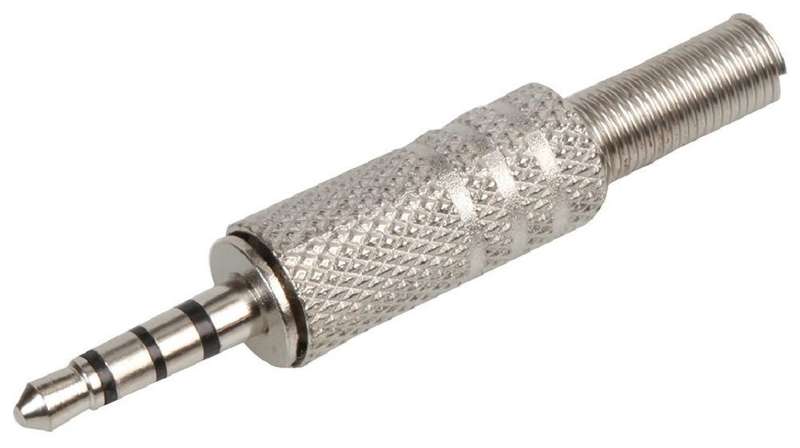 Pro Signal (PSG08600) Phone Audio Connector, 4 Contacts, Plug, 3.5 mm