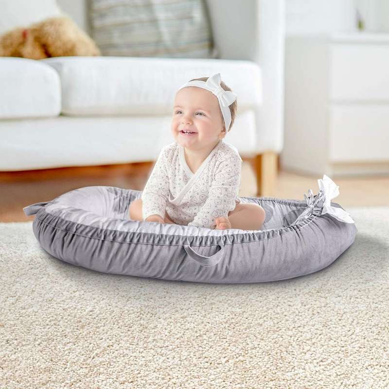 Baby Lounger for Newborn Infant Baby Nest Sleeper - Gray