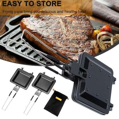 Kitchen Cookware Multifunctional Non Stick Sandwich Jaffle Toaster