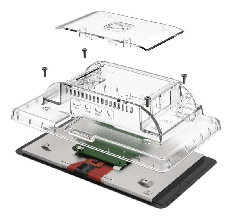 Multicomp Pro (ASM-1900147-01) Raspberry Pi4 ModelB Touchscreen Case