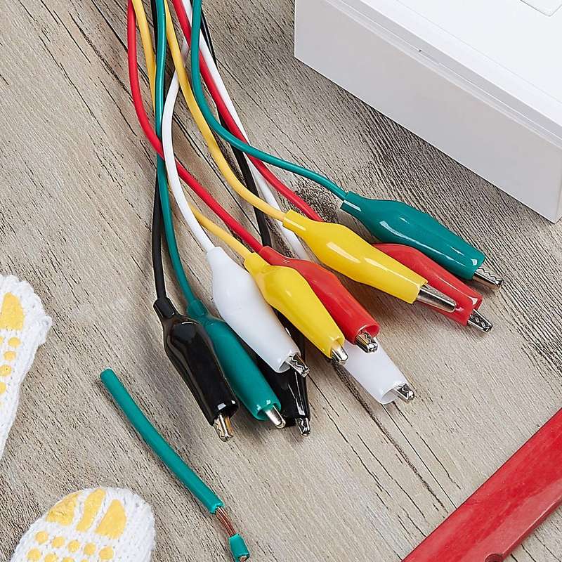 10PCS Premium Electrical Crocodile Alligator Clips Test Lead