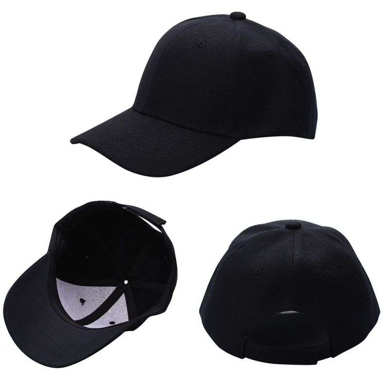 Plain Six Panel Baseball Caps, For Men and Women x 4