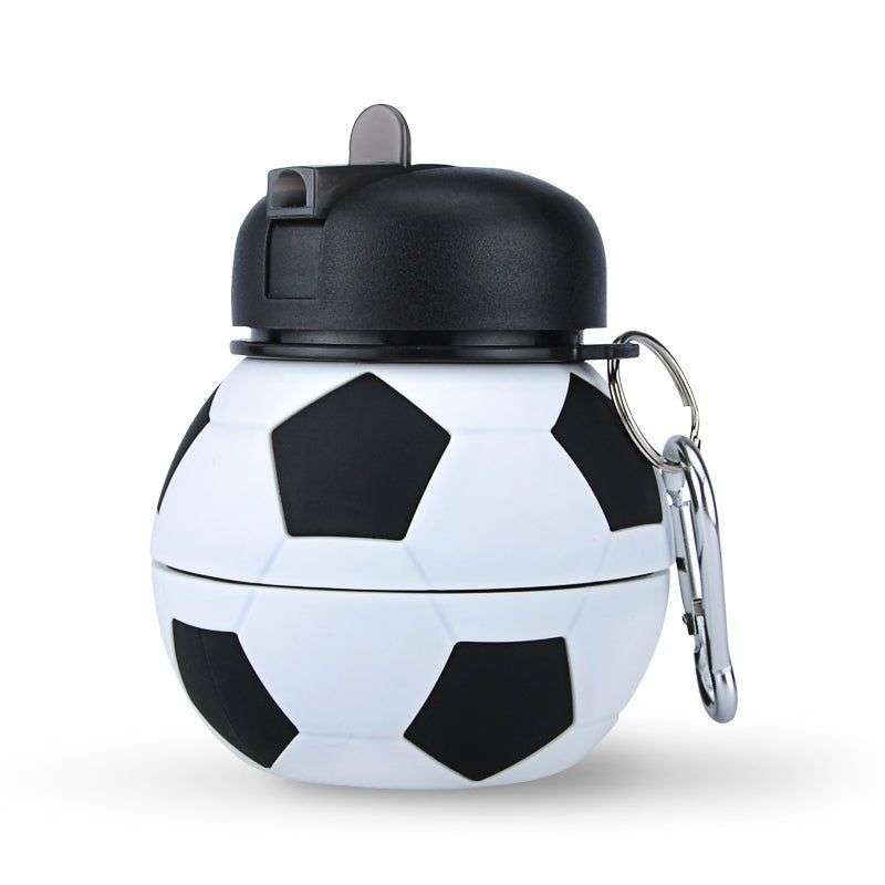 Football Shaped Folding Silicone Water Bottle