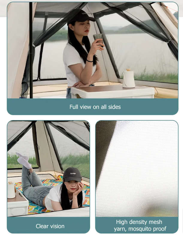 210x210cm Family Outdoor Camping Dome Tent E12-4-6