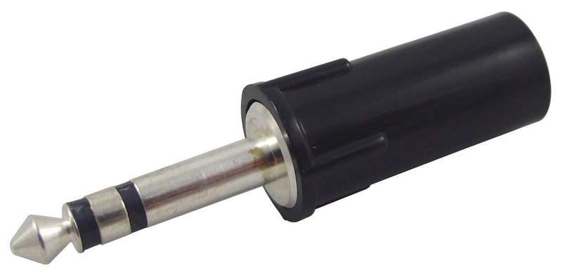 Schurter (4802.1310) Phone Audio Connector, Insulated, 3 Contacts, Plug