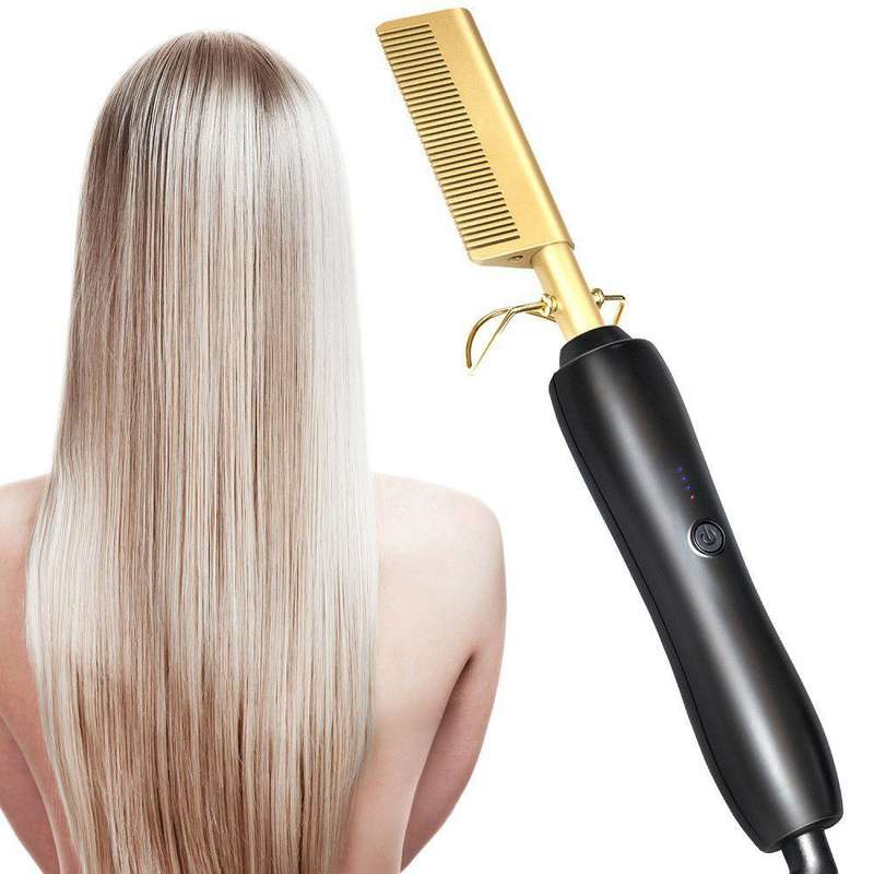 Hot Comb - Electric Straightening Hot Comb for Hair and Wigs